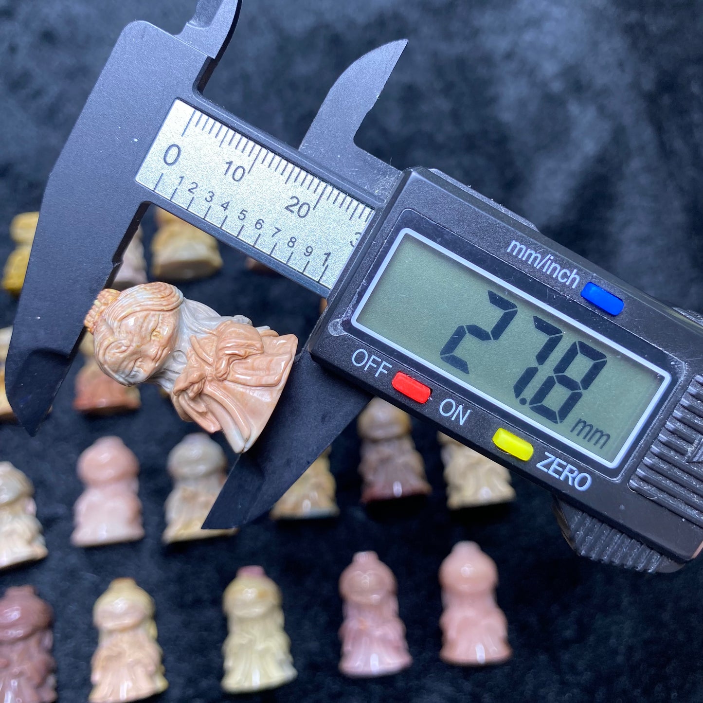 Natural Alashan Agate Yang Yu Huan Carved charms