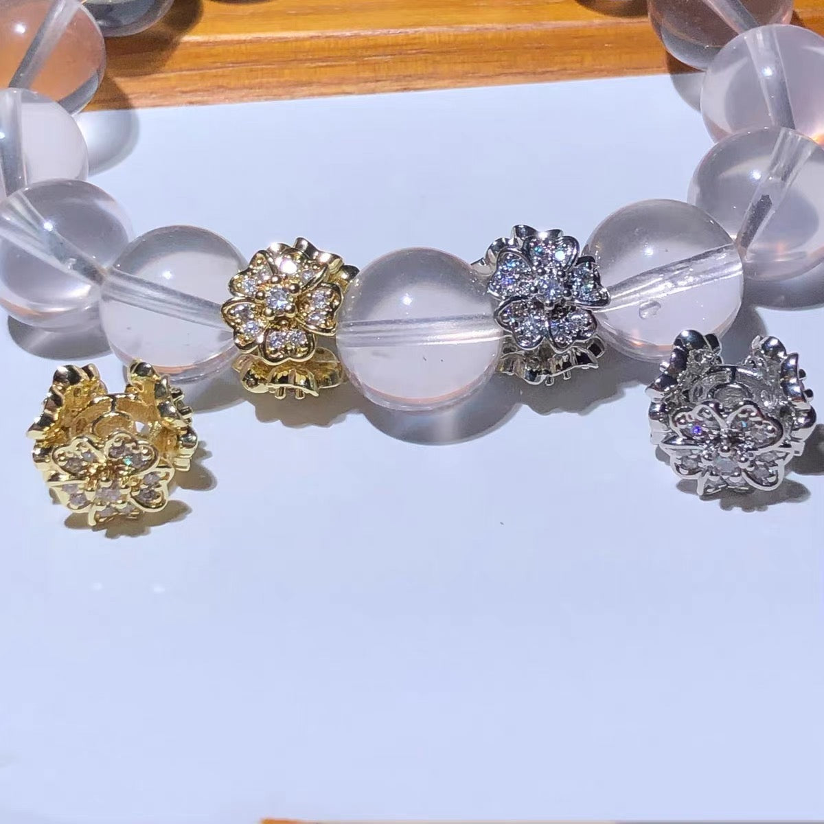 【Spacers】Zircon Five-Petal Flower满钻五瓣花 C