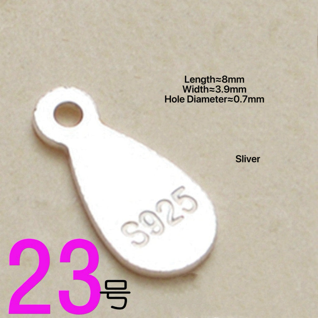 S925 Sterling Silver Teardrop-Shaped DIY Jewelry Findings