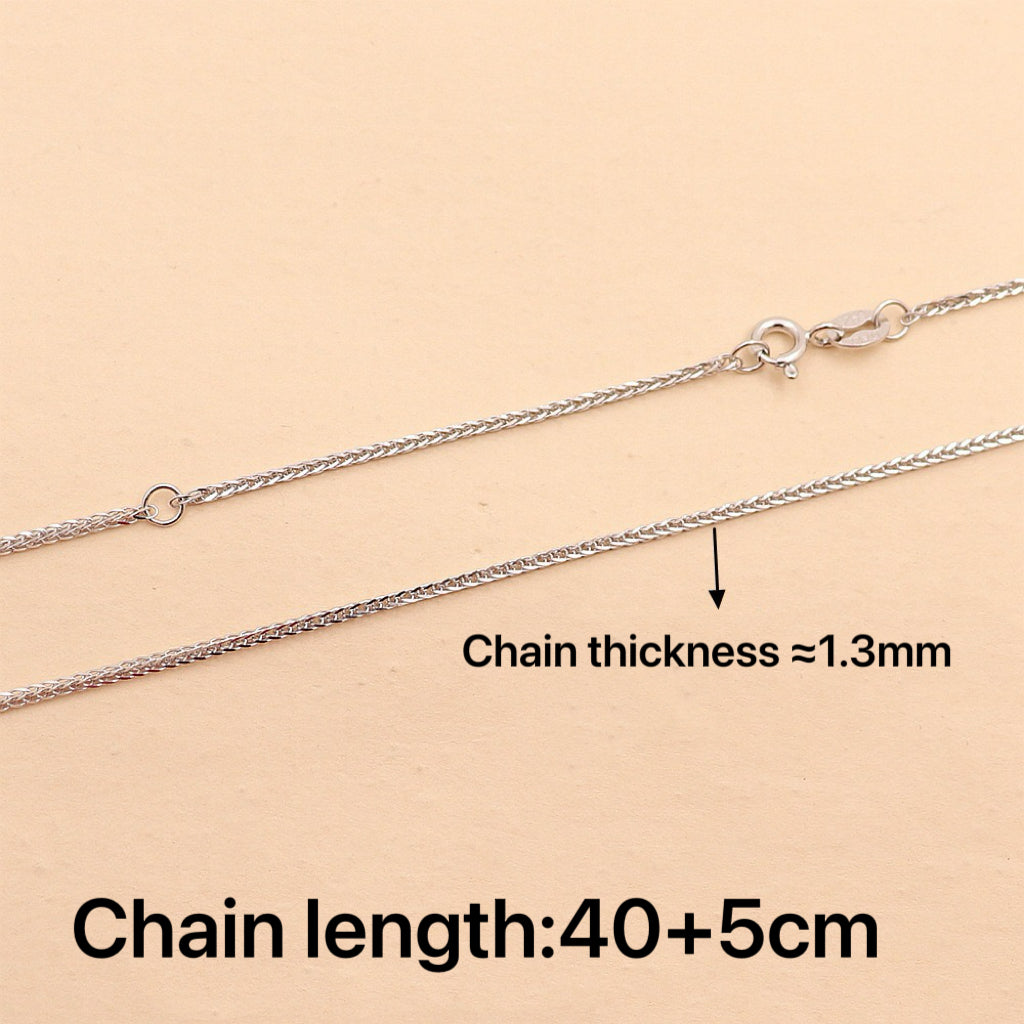 S925 Sterling Silver Chopin Chain Necklace / Classic Versatile Style