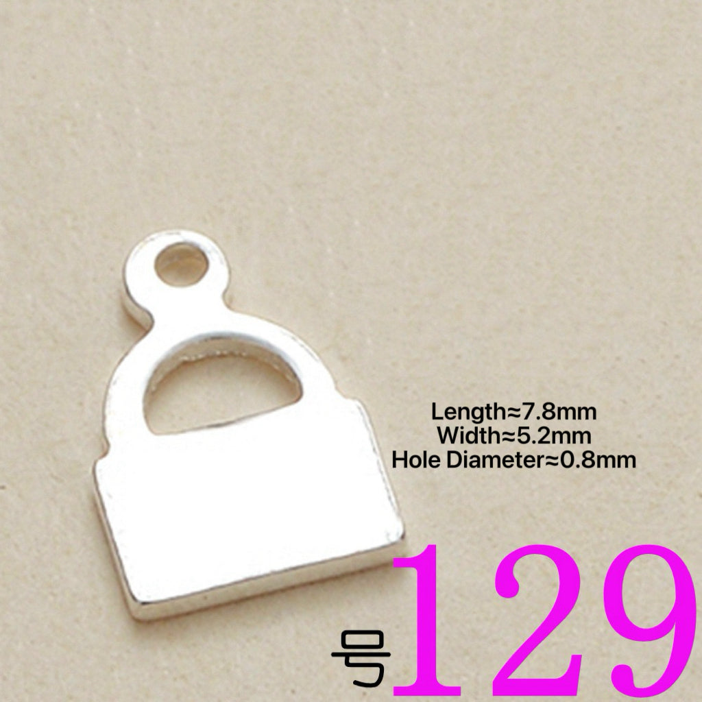 S925 Sterling Silver DIY Jewelry Accessories Key/Lock