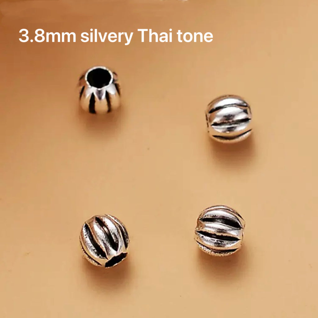 【S925 】Sterling Silver Watermelon Bead Loose Beads