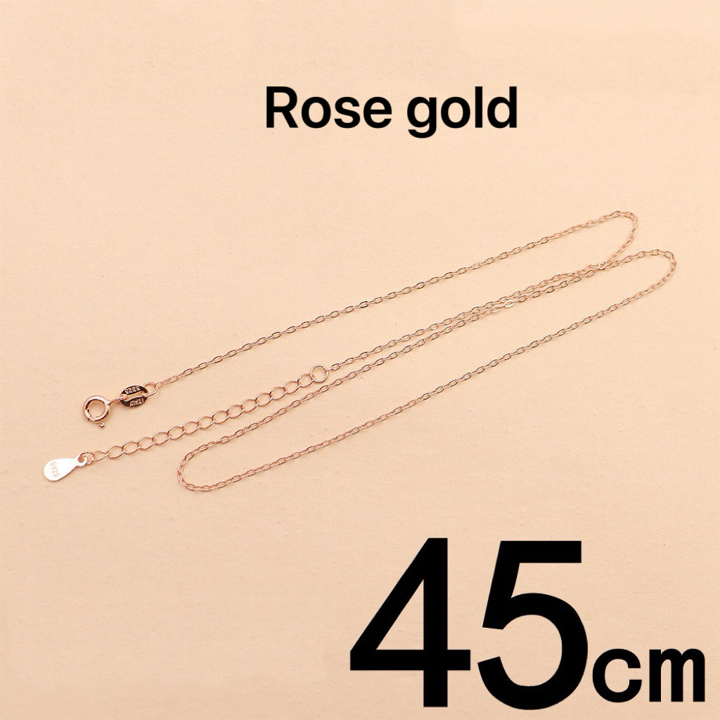 S925 Sterling Silver Cross Chain with Tail/Classic Versatile O-Link Chain