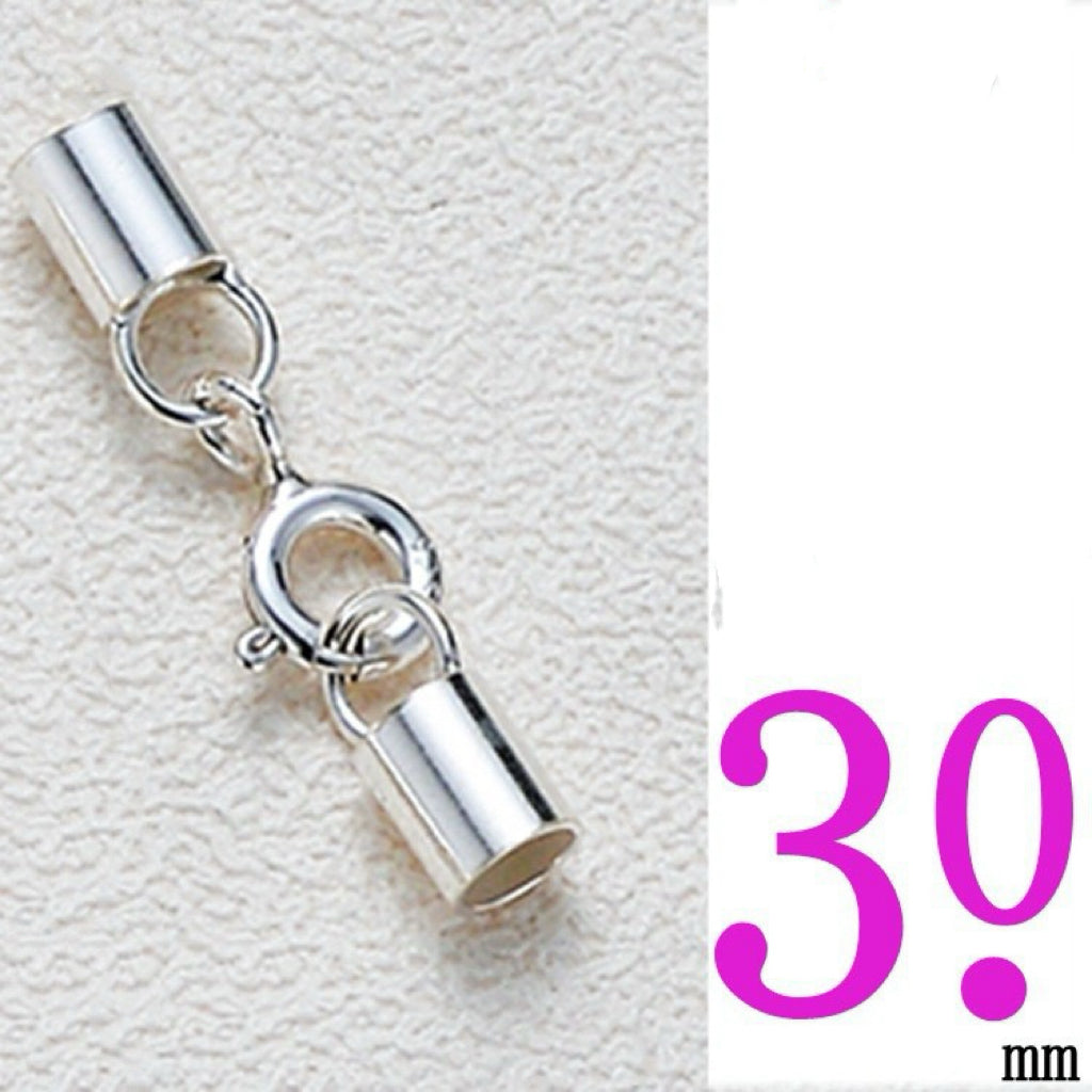 S925 Sterling Silver Leather Cord Clasp/Jewelry Clasp Accessory