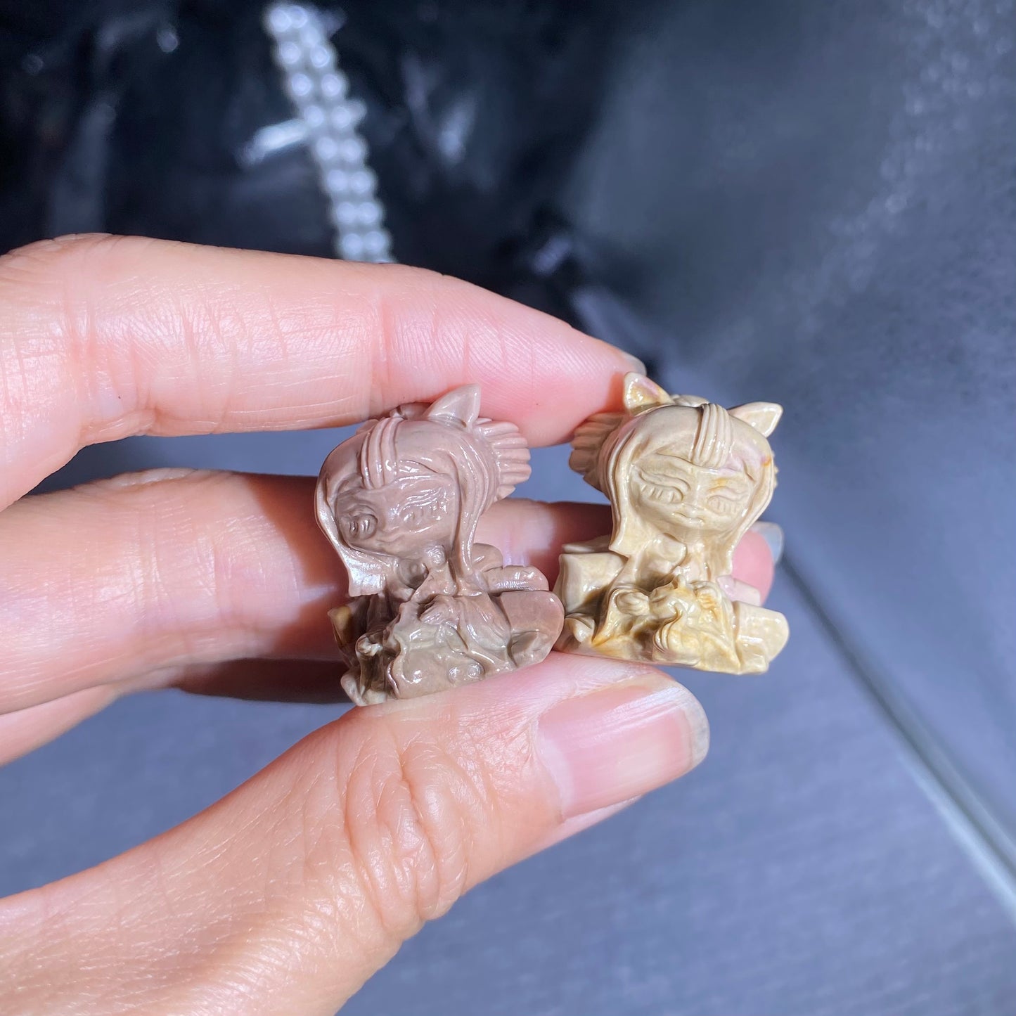 Natural Agate Genie Nine Tails charms