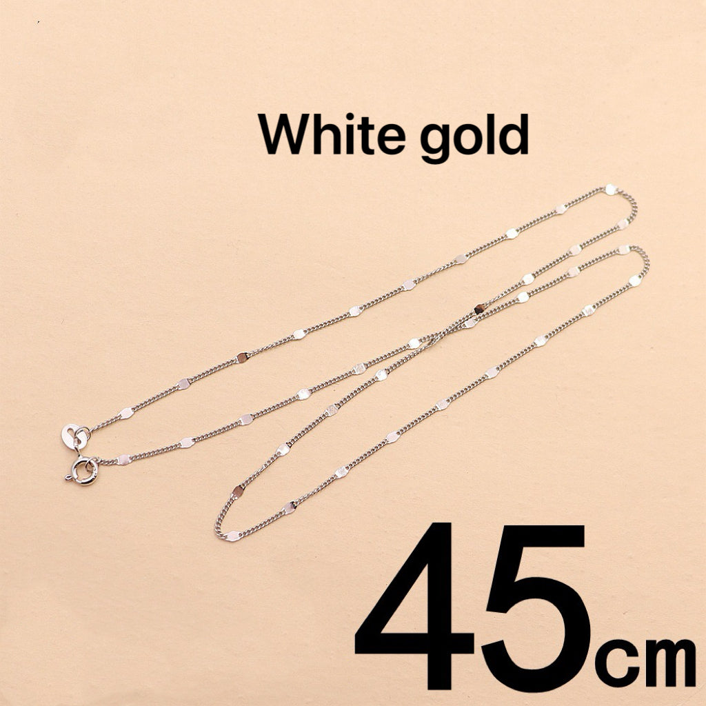 S925 Sterling Silver Diamond-Cut Rhombus Chain and High-Shine O-Link Chain."