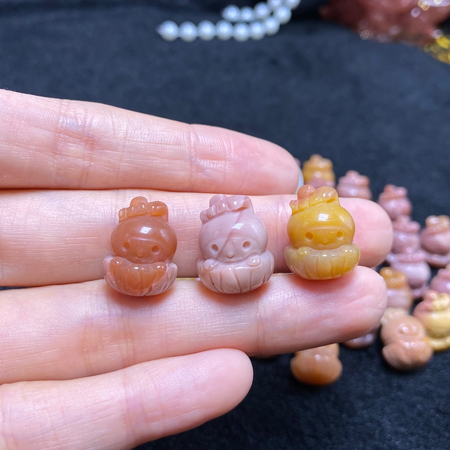 Natural Alashan Agate Melody Carved Pendant