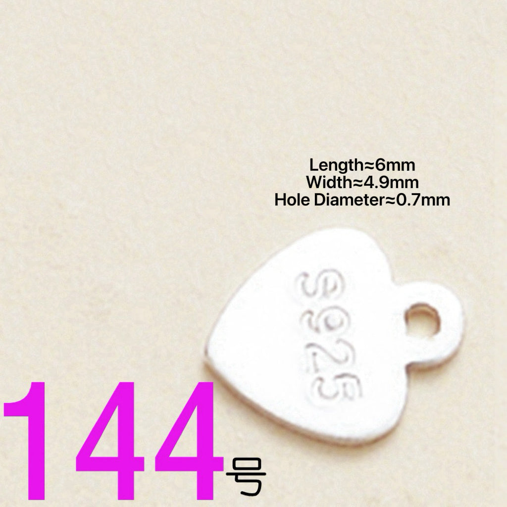 S925 Sterling Silver Heart DIY Accessories