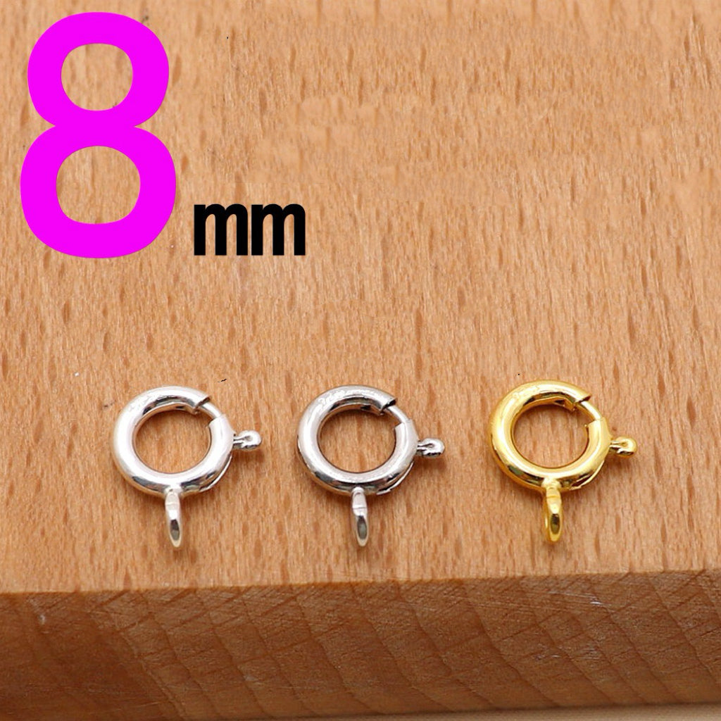 S925 Sterling Silver Spring Clasp/End Cap/DIY Accessory