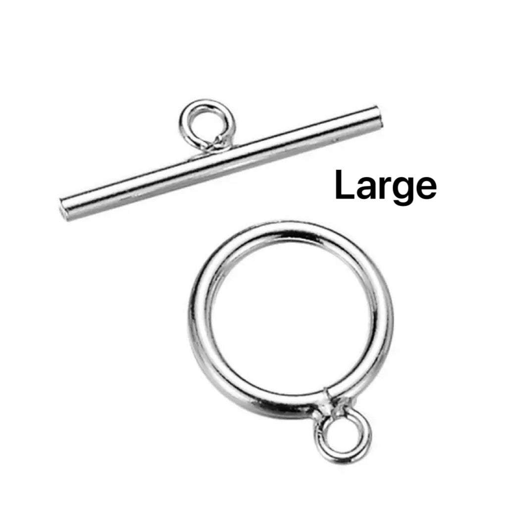 S925 Sterling Silver Round Clasp/OT Clasp/End Cap