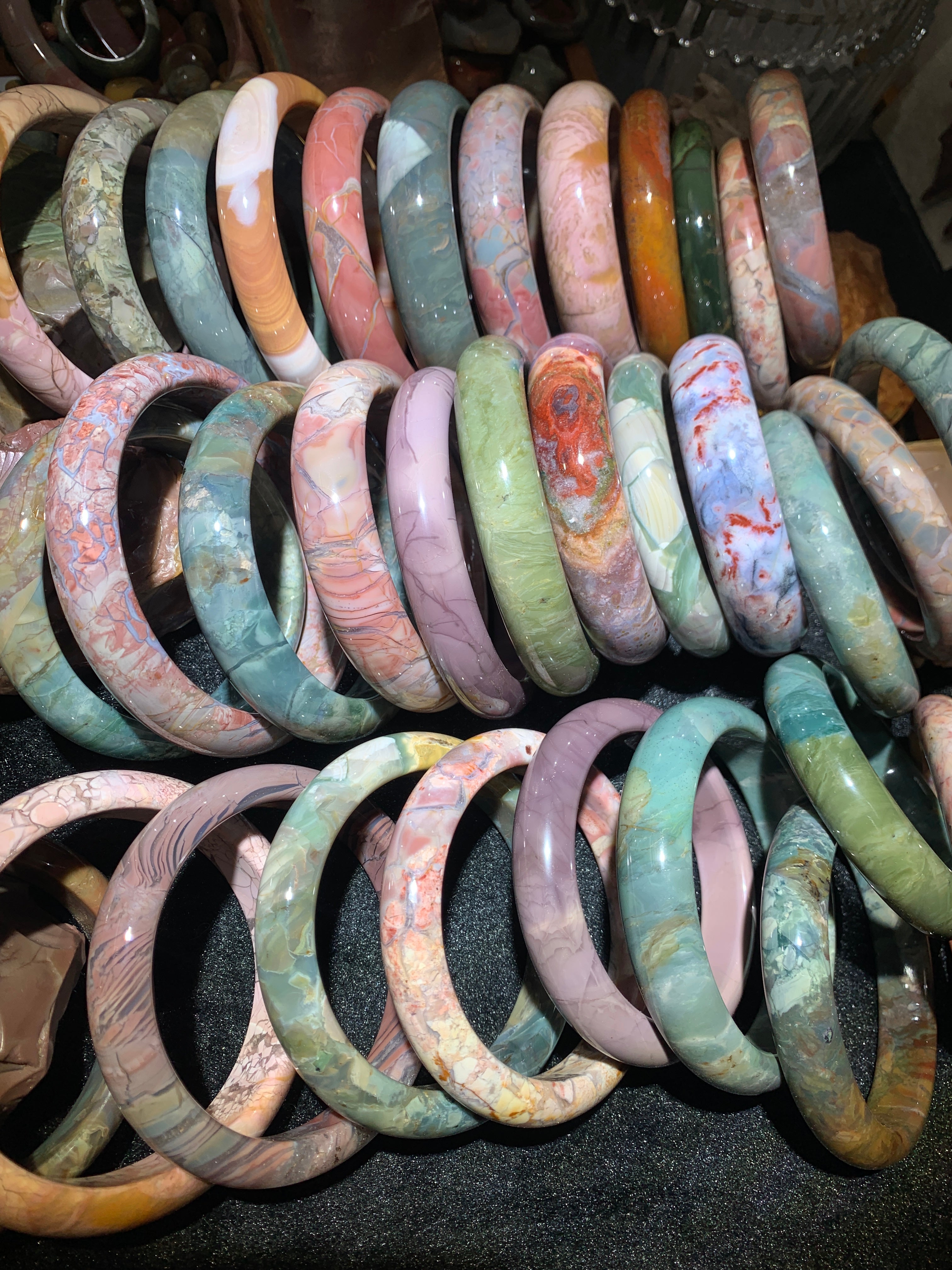 Alashan agate bangles