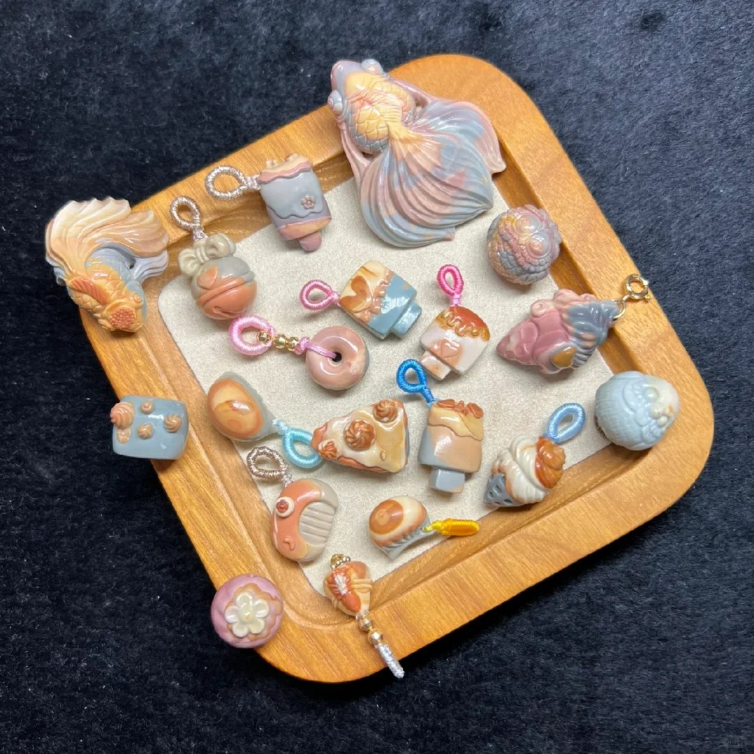Alashan agate Charms