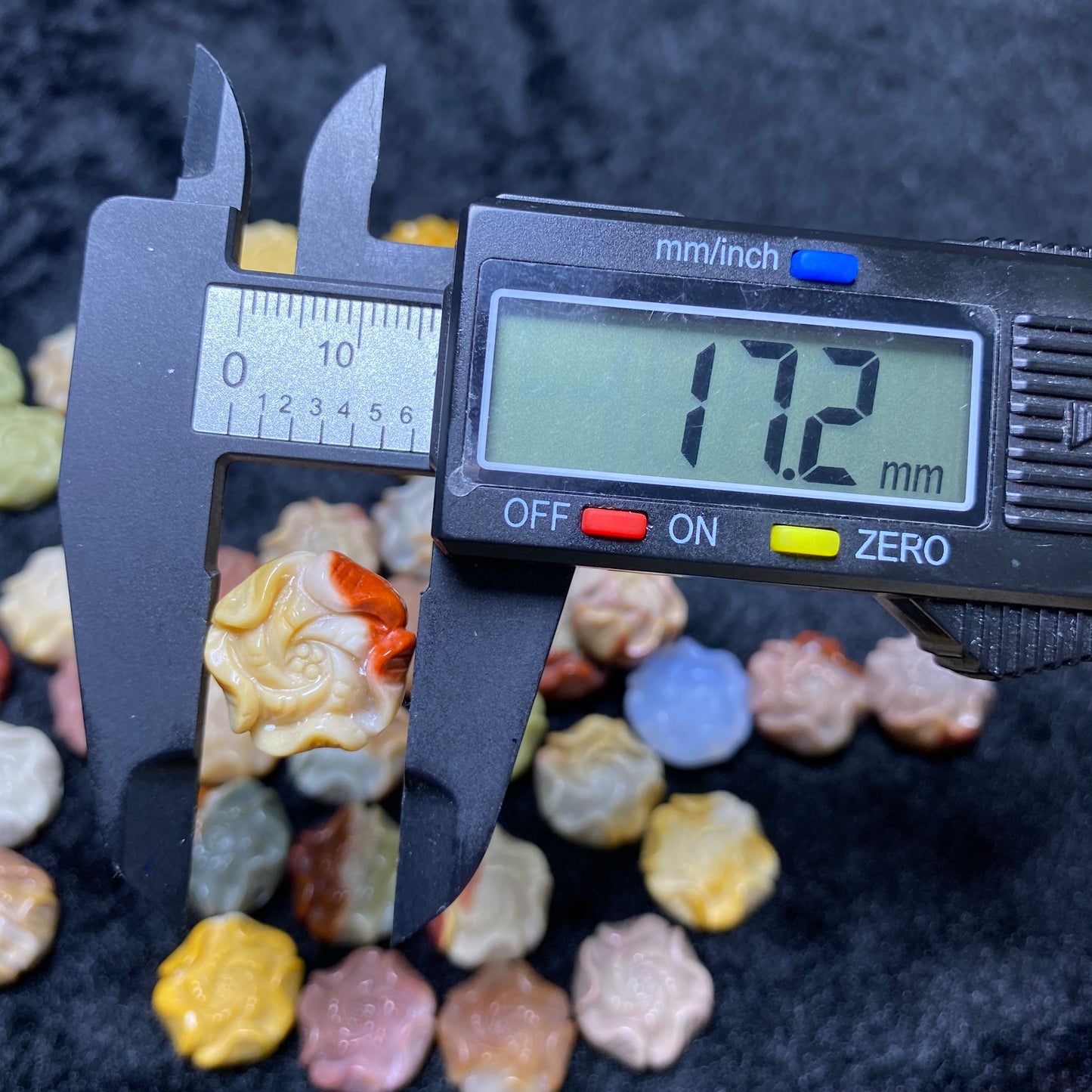 Natural Agate Peony Flower charms