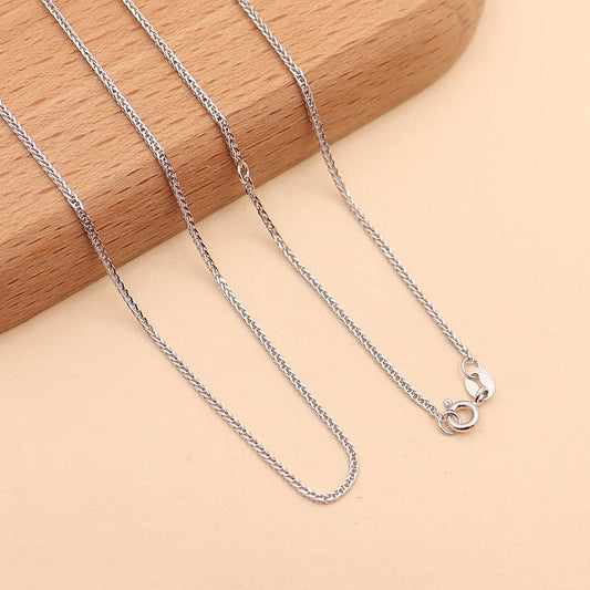 S925 Sterling Silver Chopin Chain Necklace / Classic Versatile Style