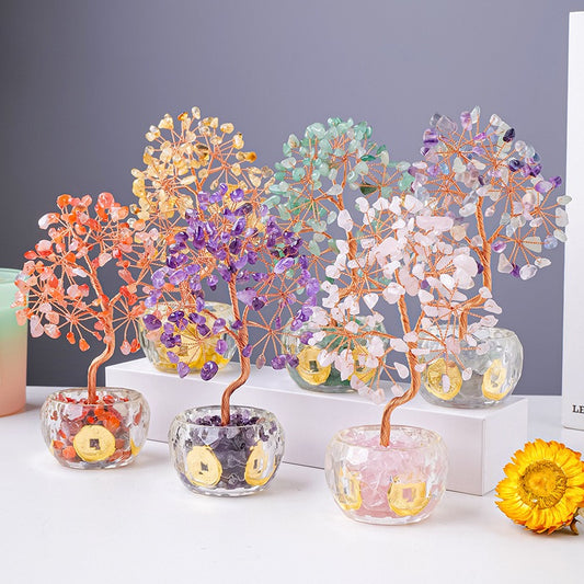 Natural Crystal Stone Money Tree