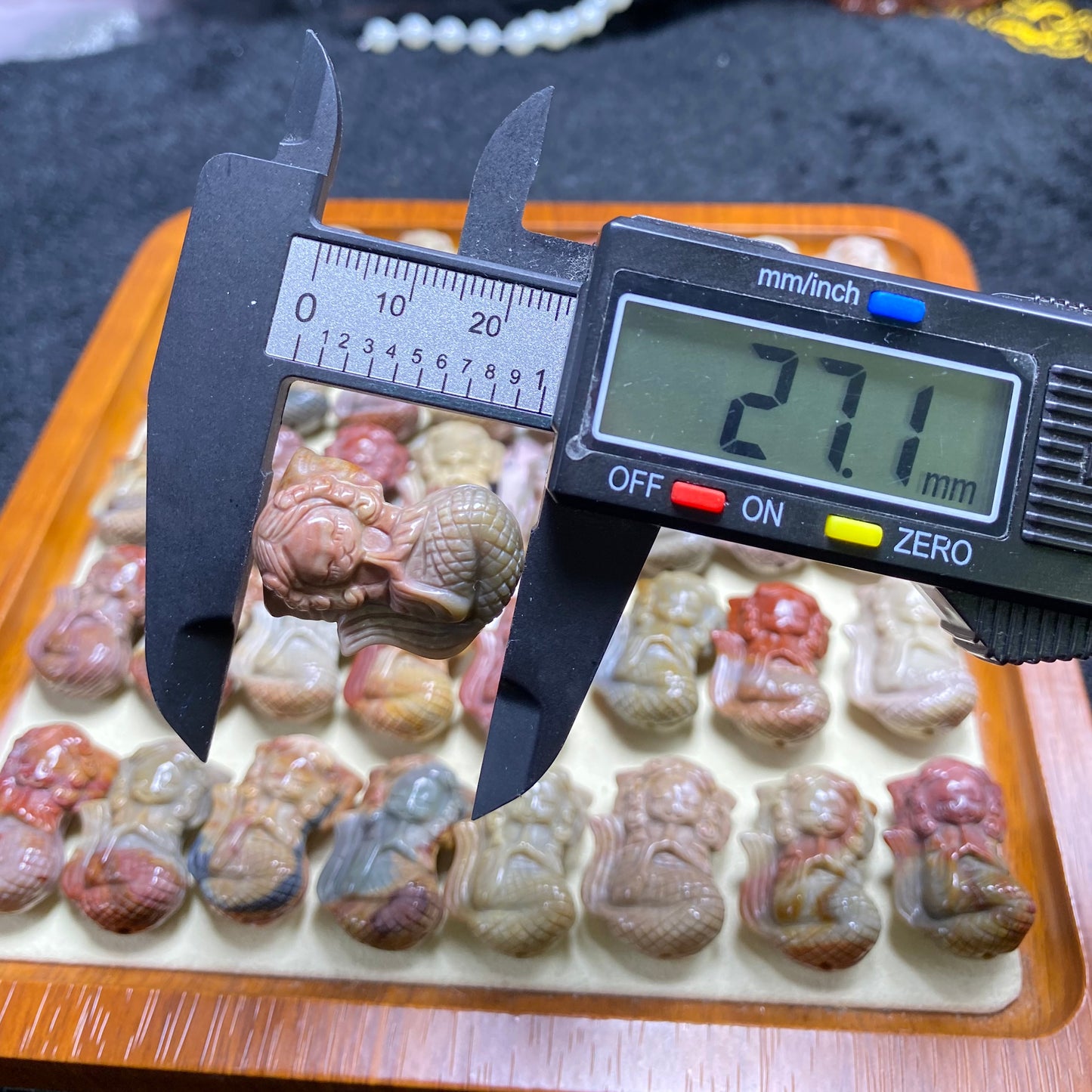 Natural Alashan Agate Mermaid Carved charms