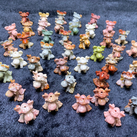 Natural Agate Deer Carved charms