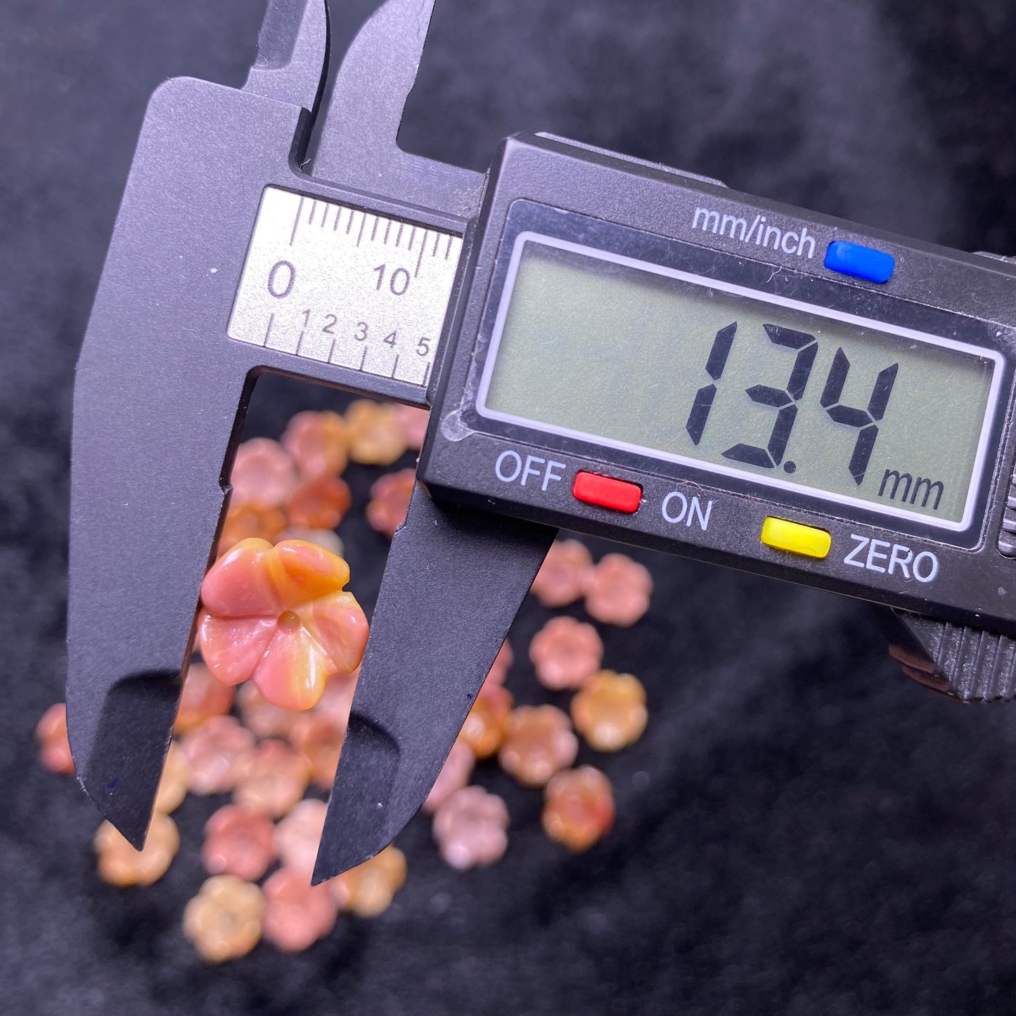 Natural Alashan Agate Pink Mango Petal Carved charms