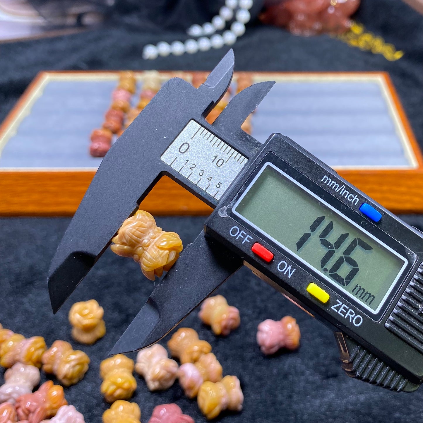 Natural Alashan Agate pink mango Double Lotus Carved Pendant