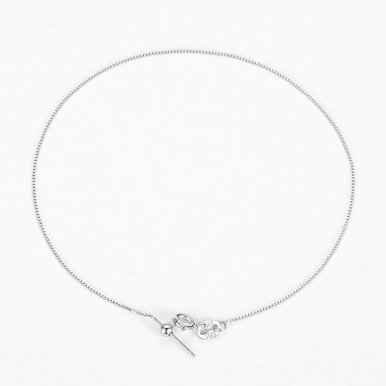 【S925】 Sterling Silver Bracelet Chain with Needle for DIY ajustable