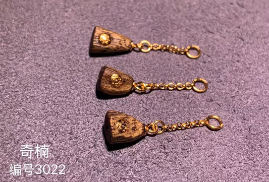 The finest agar wood charm( chain is Sterling silver plated with 24k Gold )