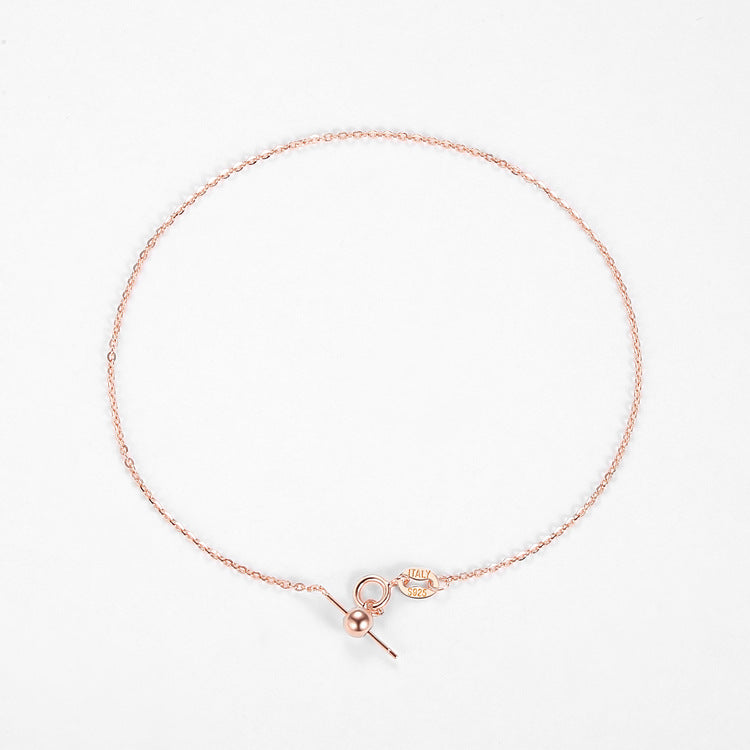 【S925】 Sterling Silver Bracelet Chain with Needle for DIY ajustable