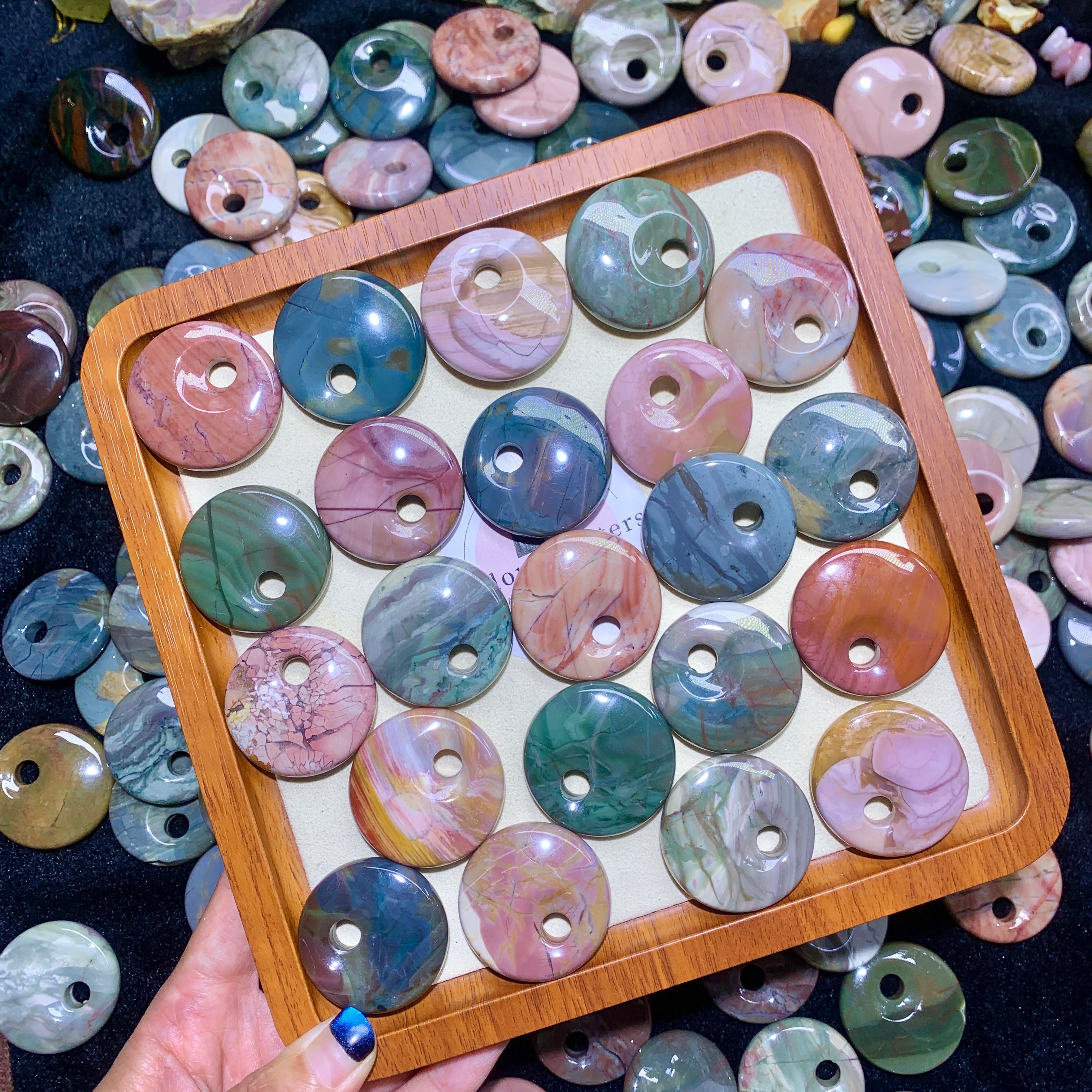 【5PCS】Alashan Agate Princess Buckle