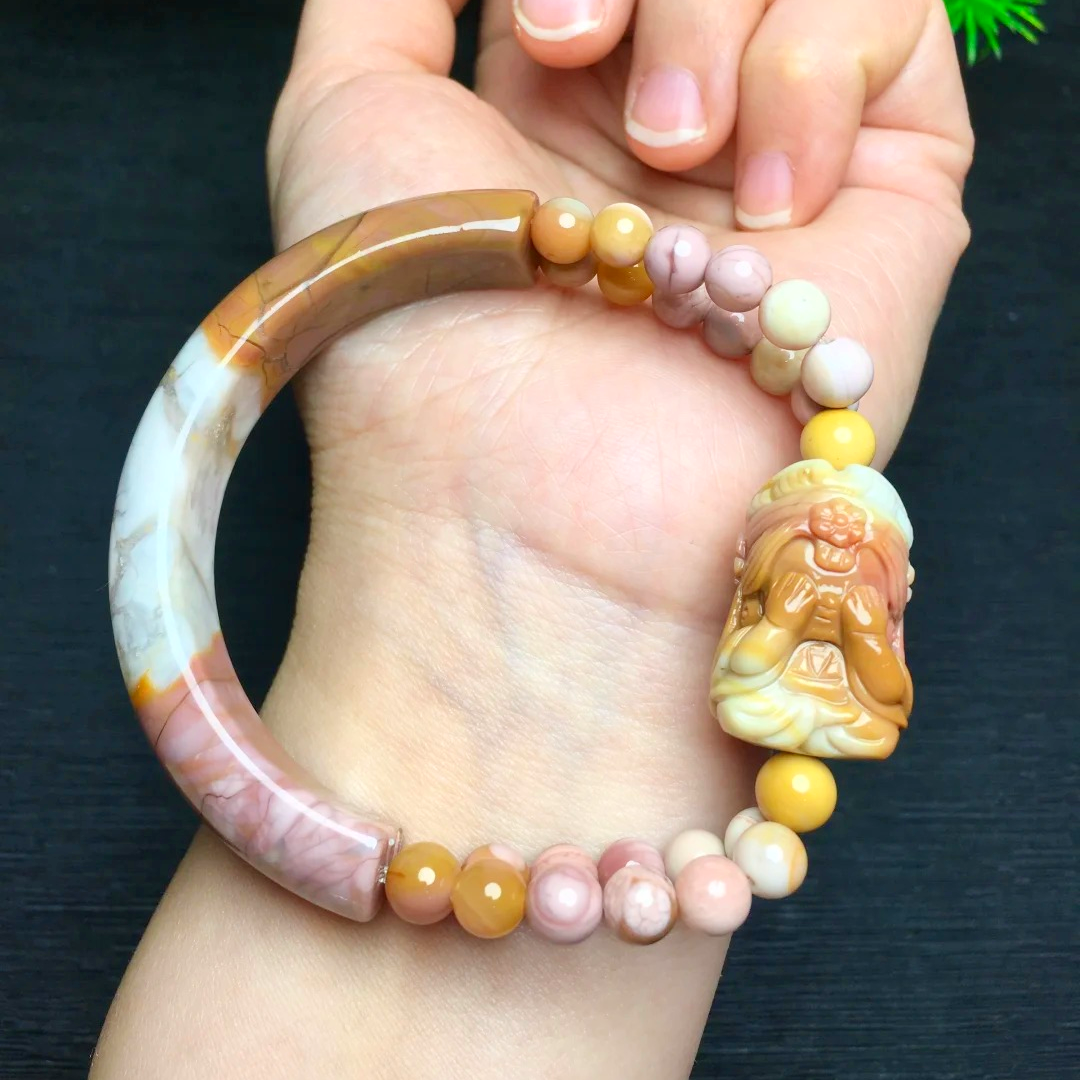 Alashan agate half bangles