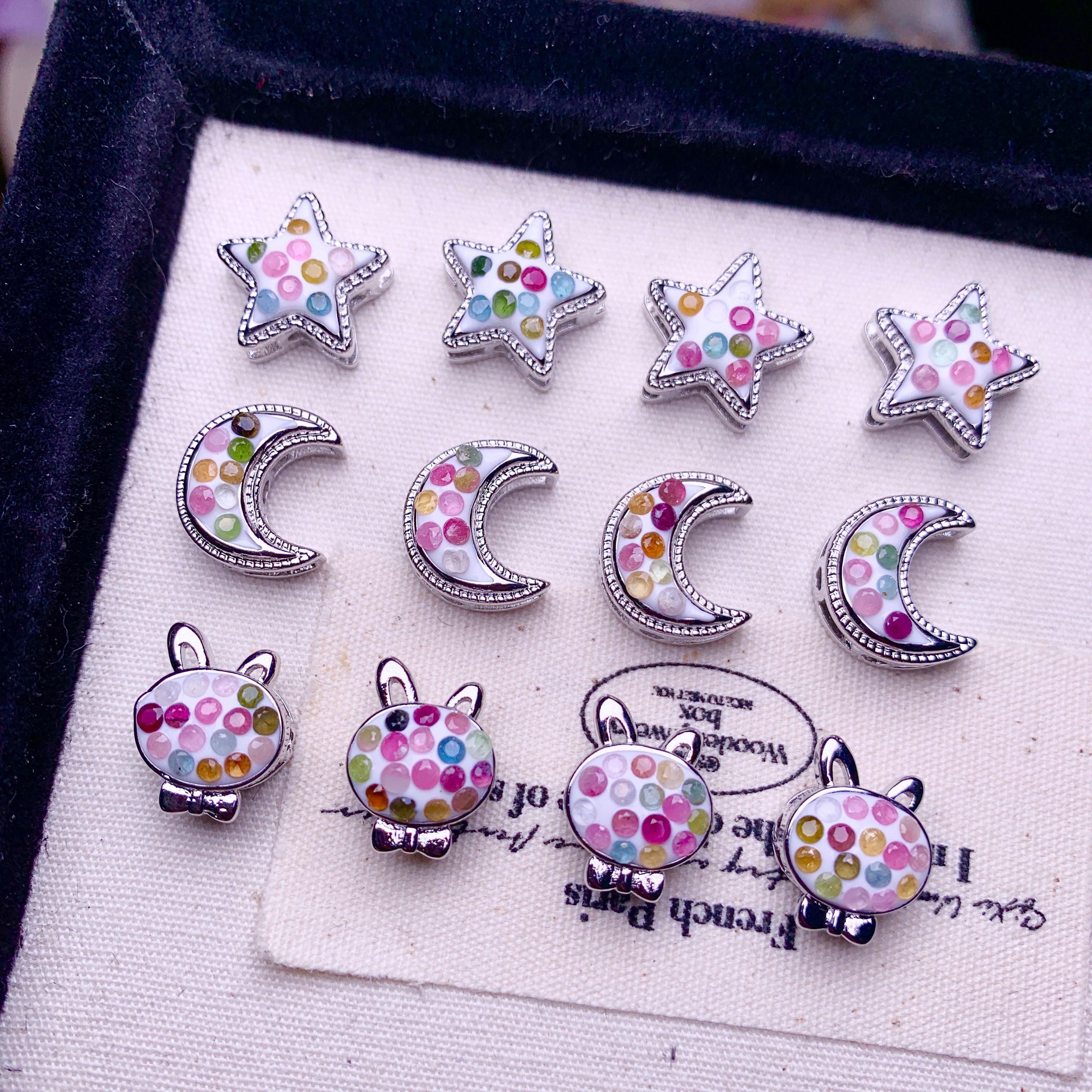 【Tourmaline】Star/ Moon /Bunny box 12mm+