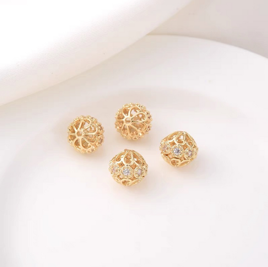 【Spacers】balls spacers 6*10mm一圈锆珠 C