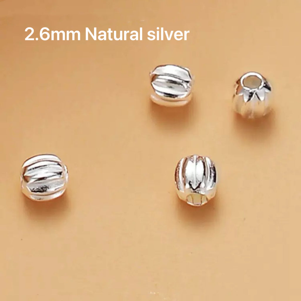 【S925 】Sterling Silver Watermelon Bead Loose Beads