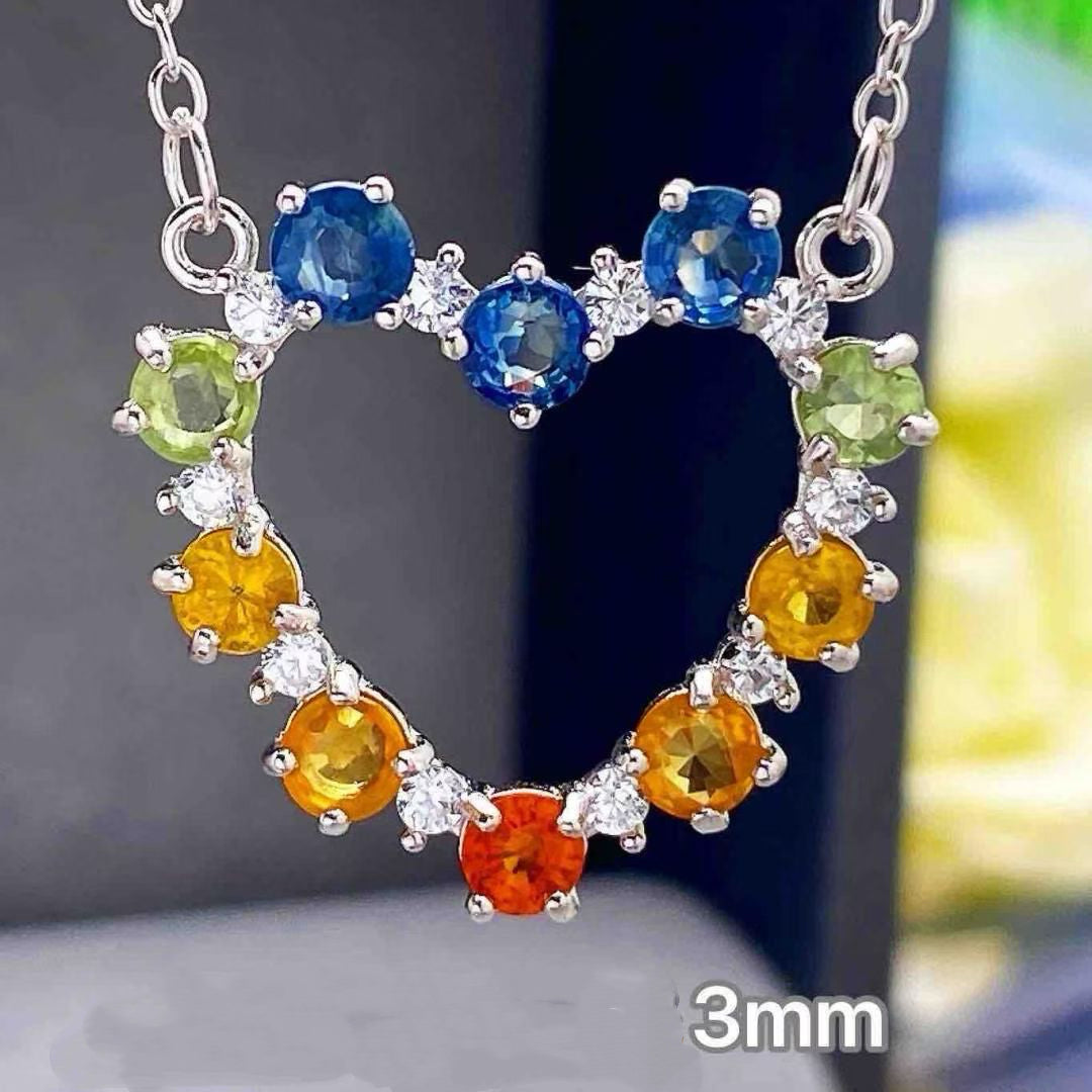 Natural Fancy Coloured Sapphire Pendan