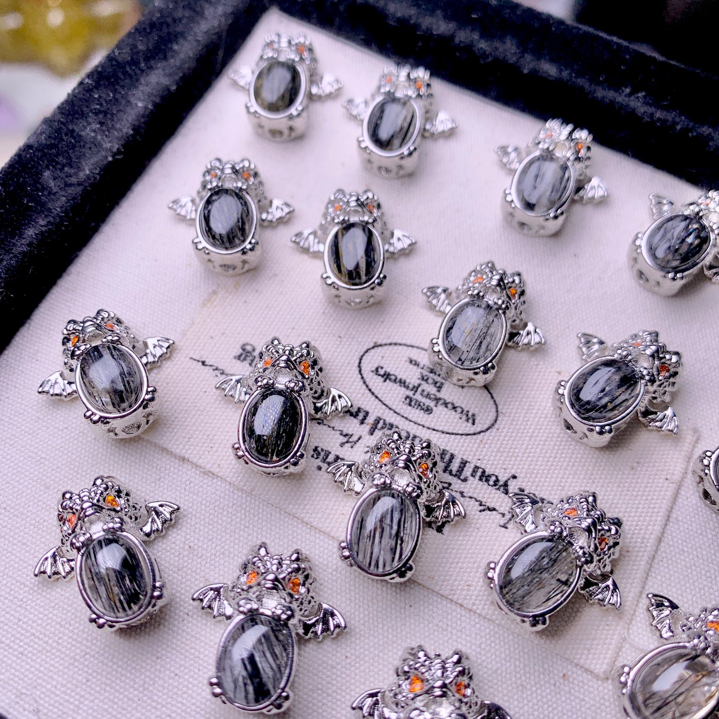 【Black Rutilated Quartz】dragon baby box 15mm+