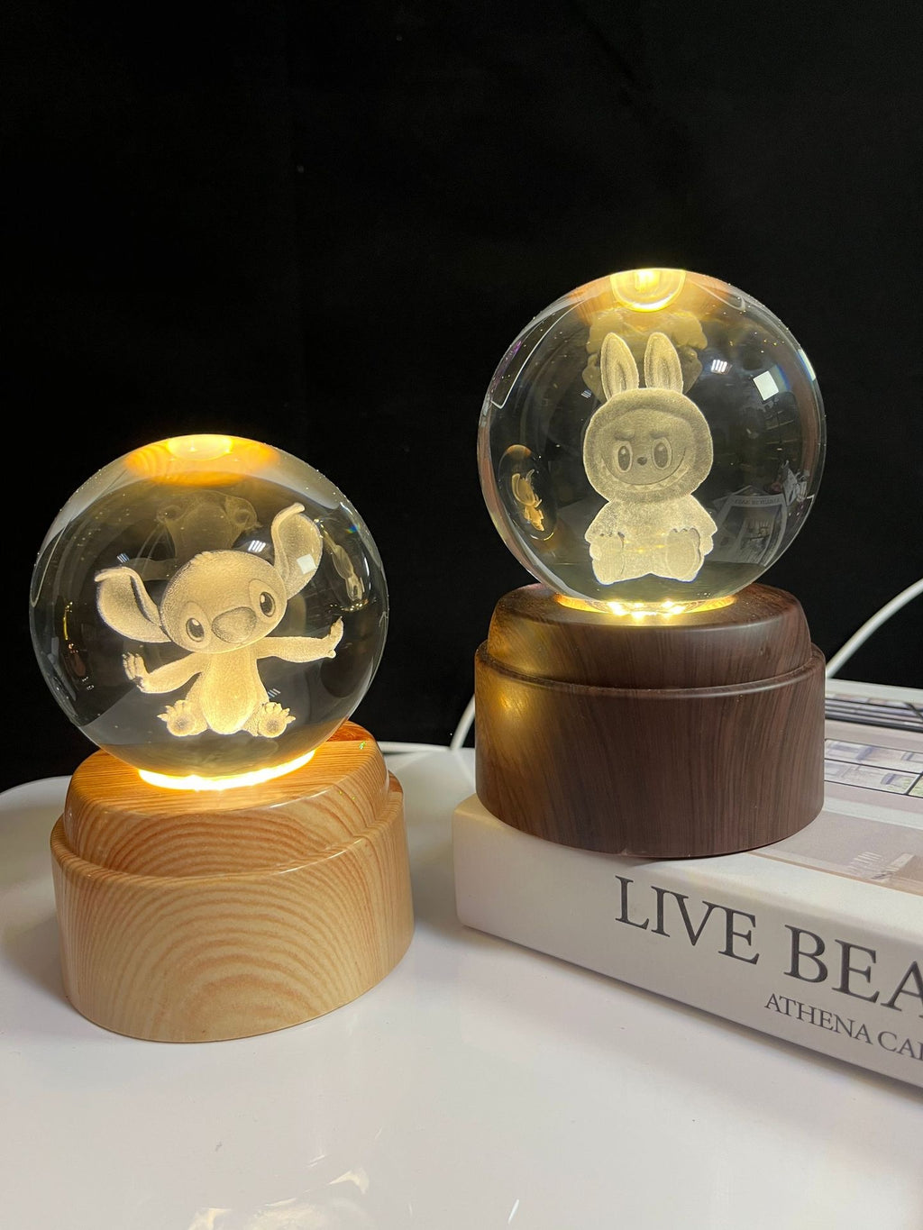 Crystal Ball Rotating Lamp Holder
