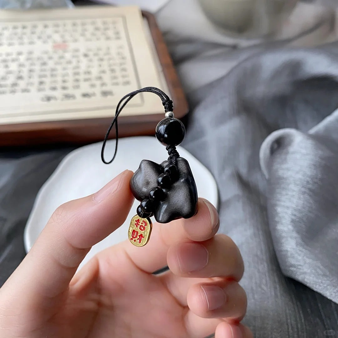 【Obsidian】Cat Bag Hanging曜石猫咪包挂