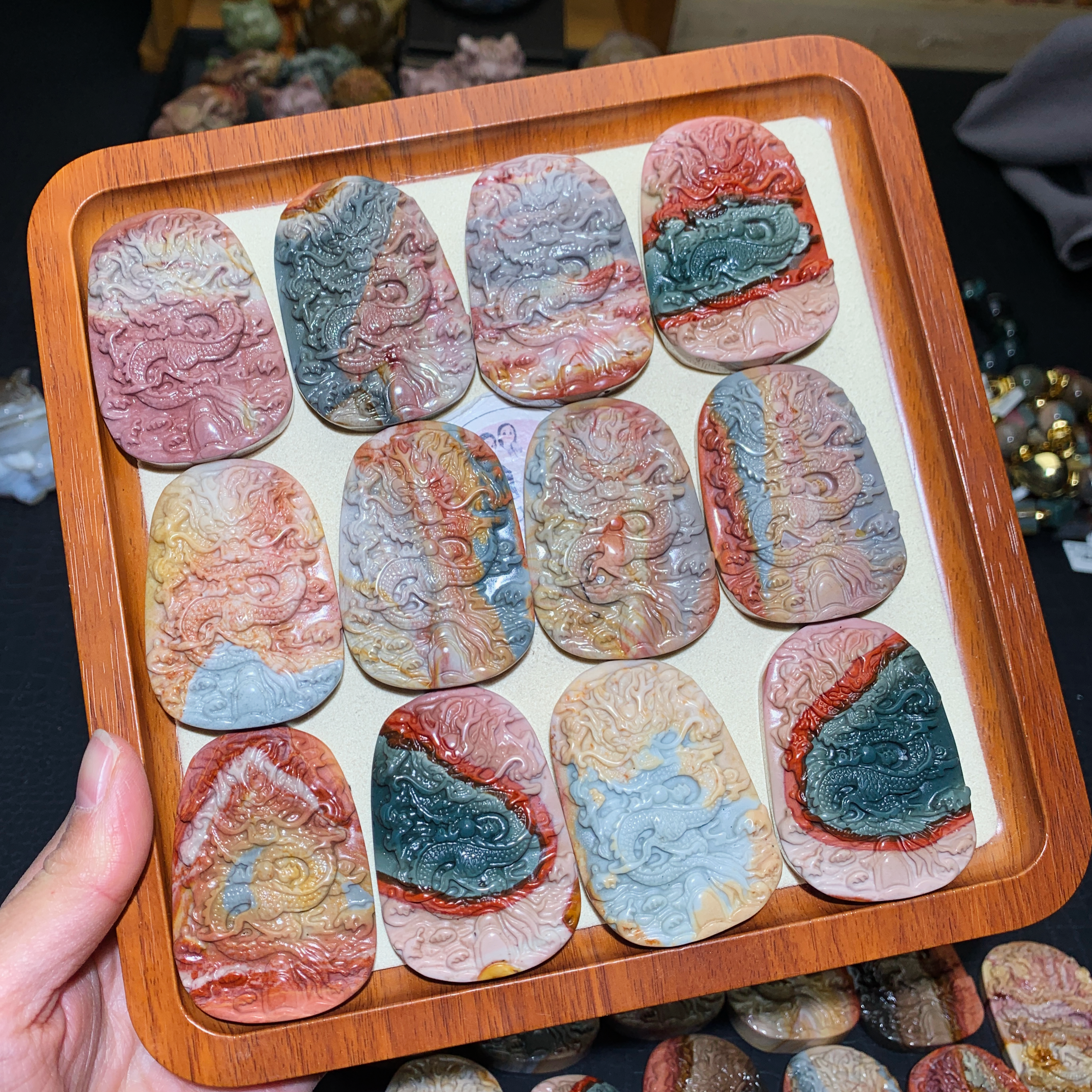 Dragon pendants【ocean jasper & polychrome】