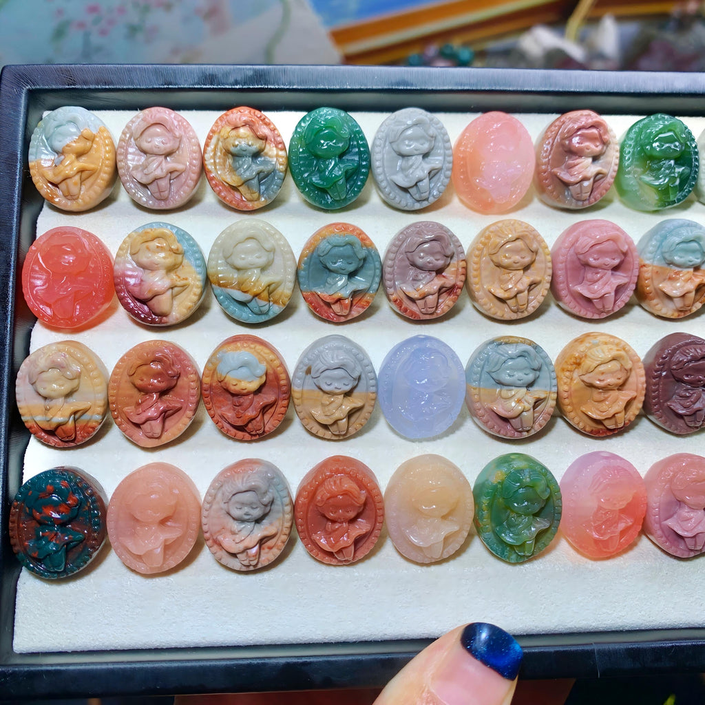 【5PCS】Alashan Agate  Marilyn Monroe