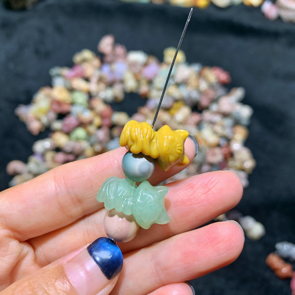 【5PCS】Alashan Agate Fox beads