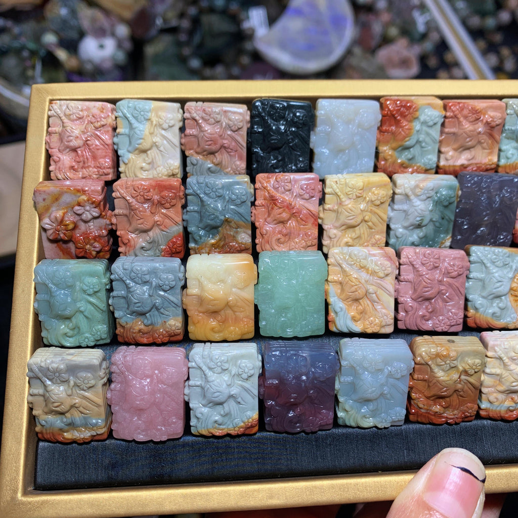 【5PCS】Alashan Agate Unicorn Book