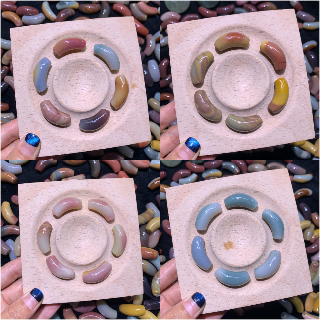 【5PCS】【6PCS】 Alashan Agate Barrels
