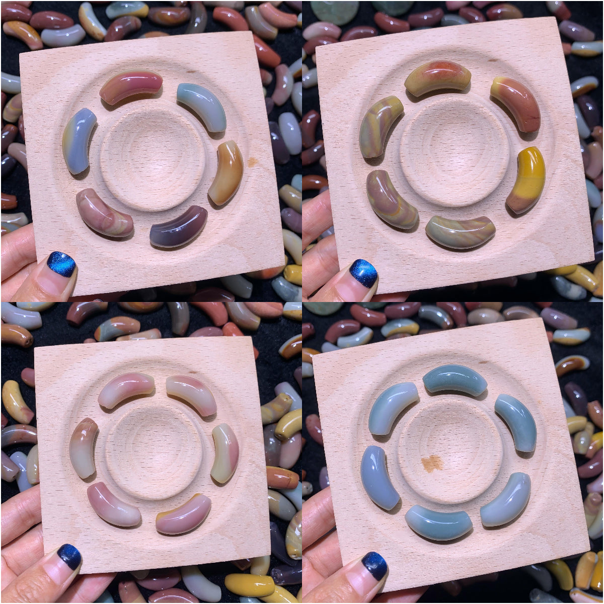 【5PCS】【6PCS】 Alashan Agate Barrels