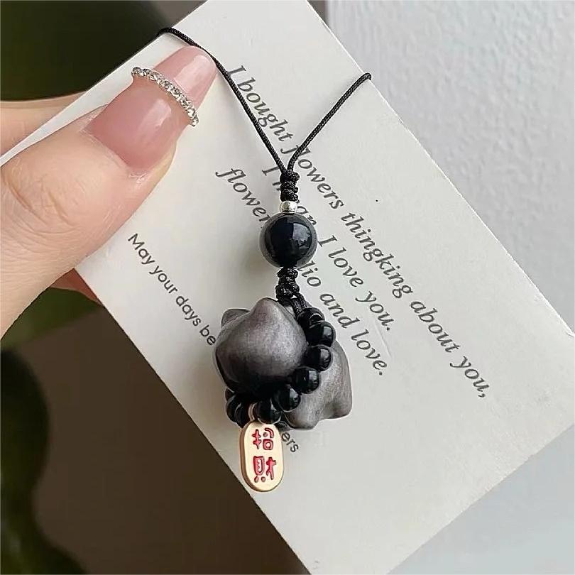【Obsidian】Cat Bag Hanging曜石猫咪包挂