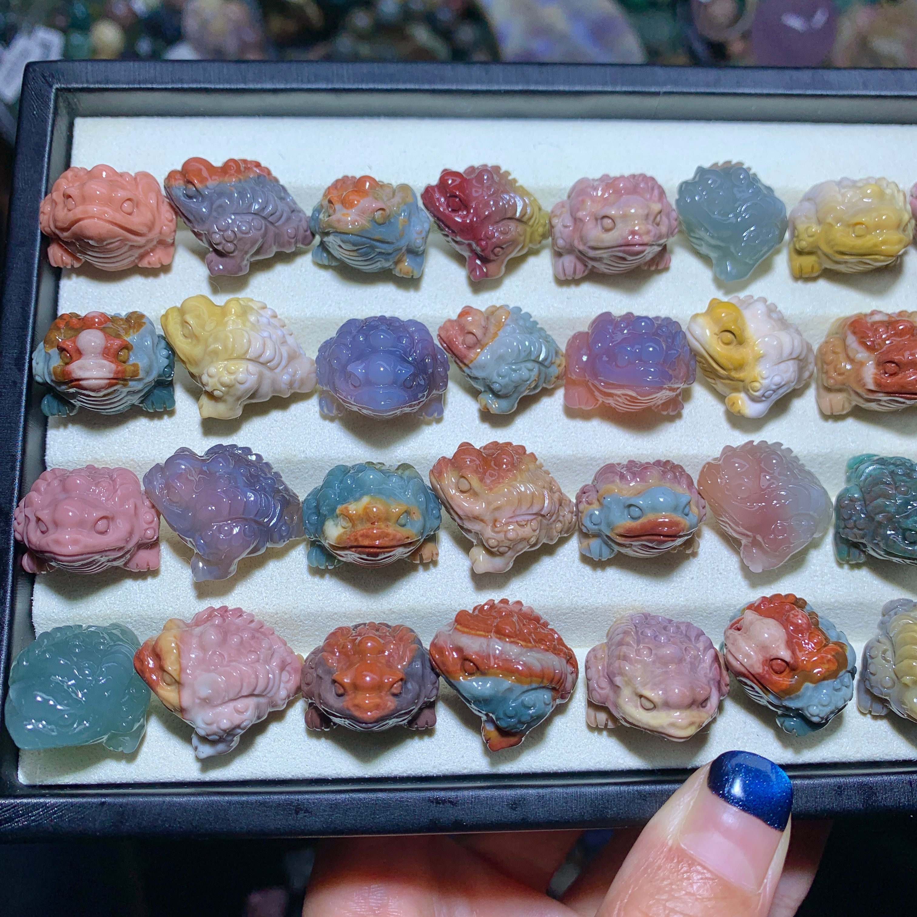 【5PCS】Alashan Agate Three-Legged Golden Toad （als-jc0613）