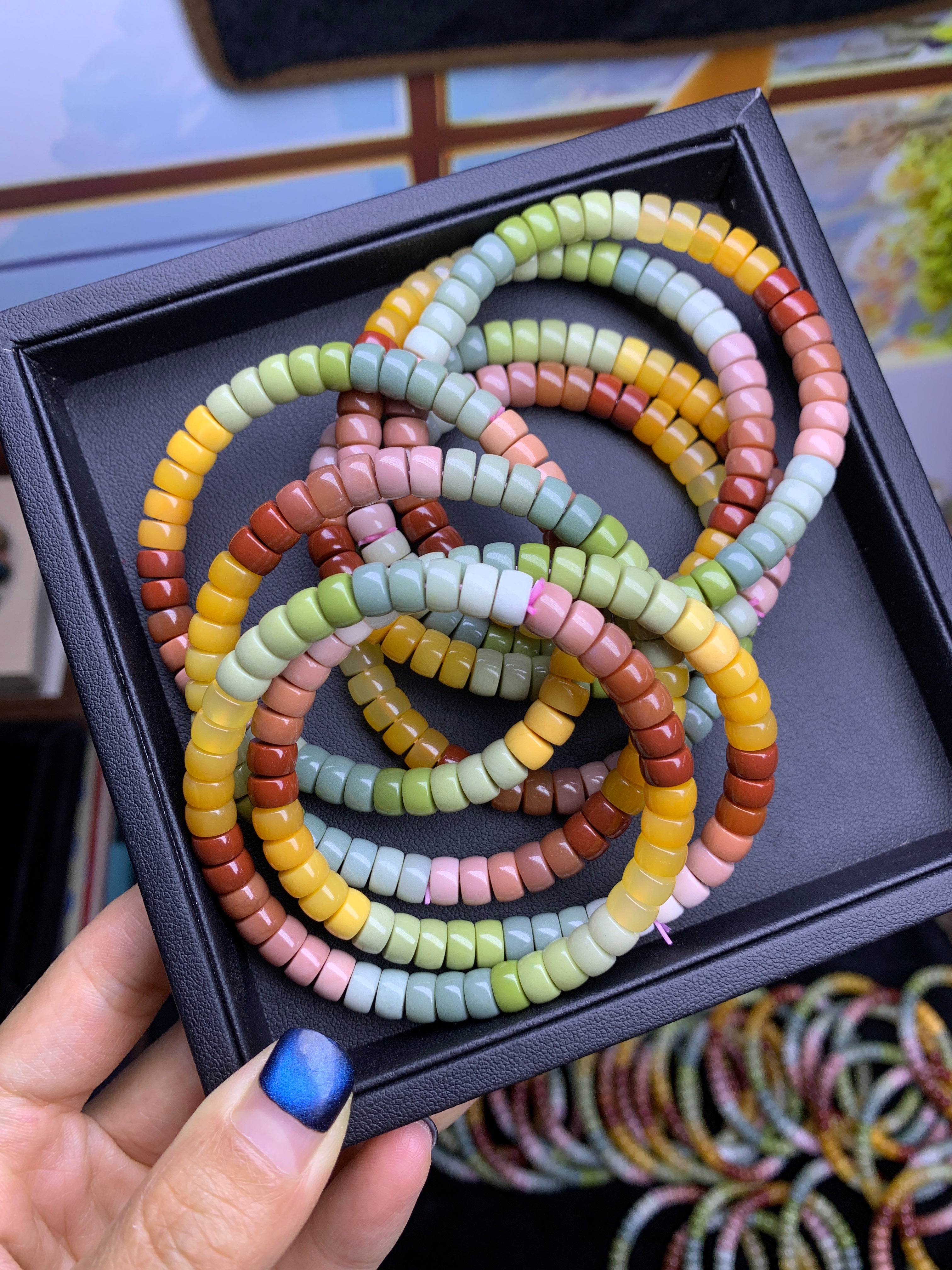 【alschzqsc】Alashan agate rainbow braclets