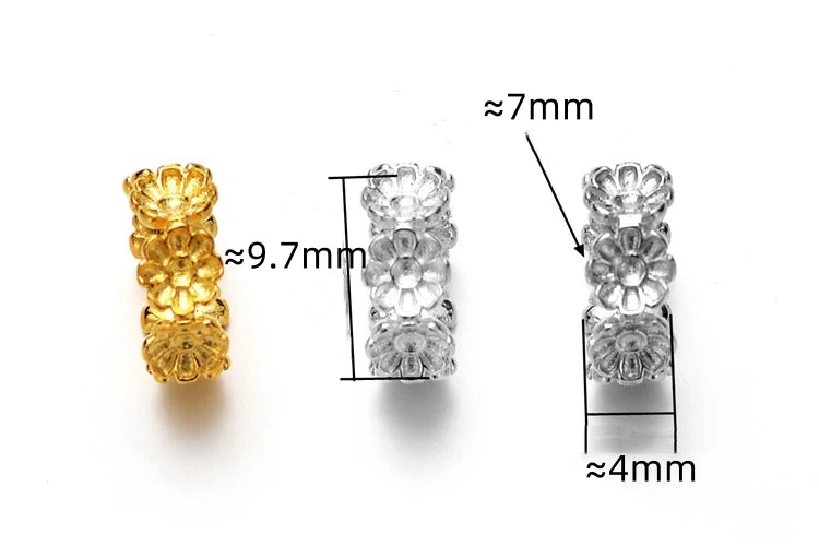 [S925]Garland Spacer Ring Handmade DIY Bracelet Accessories