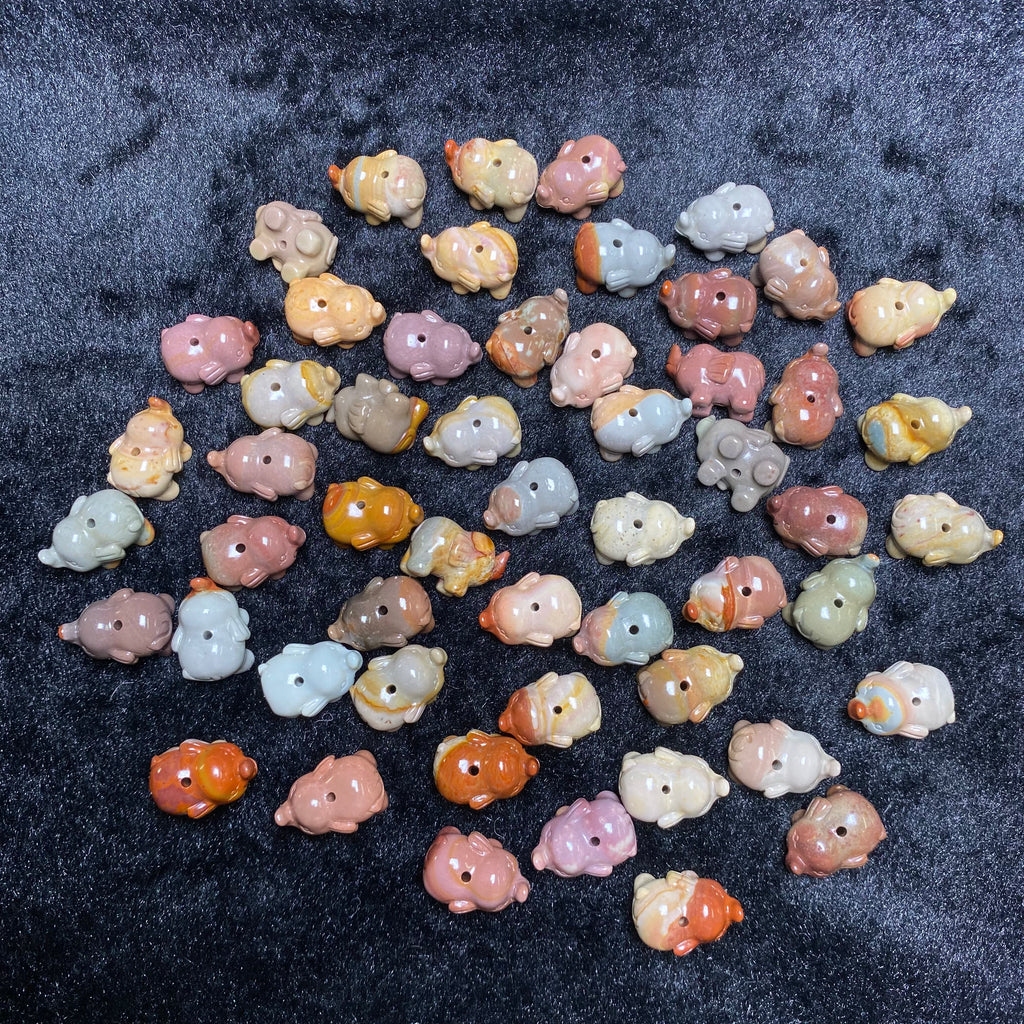 Natural Agate Elephant charms