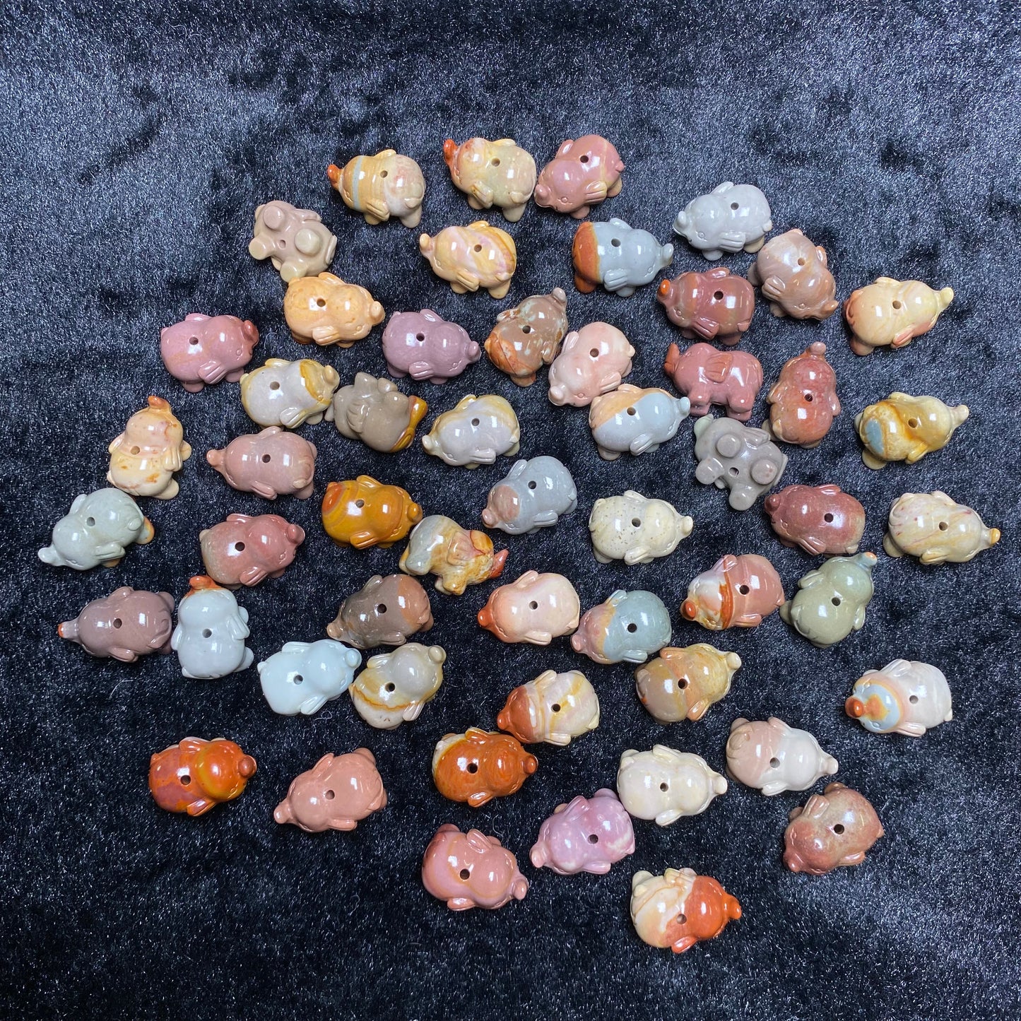 Natural Agate Elephant charms