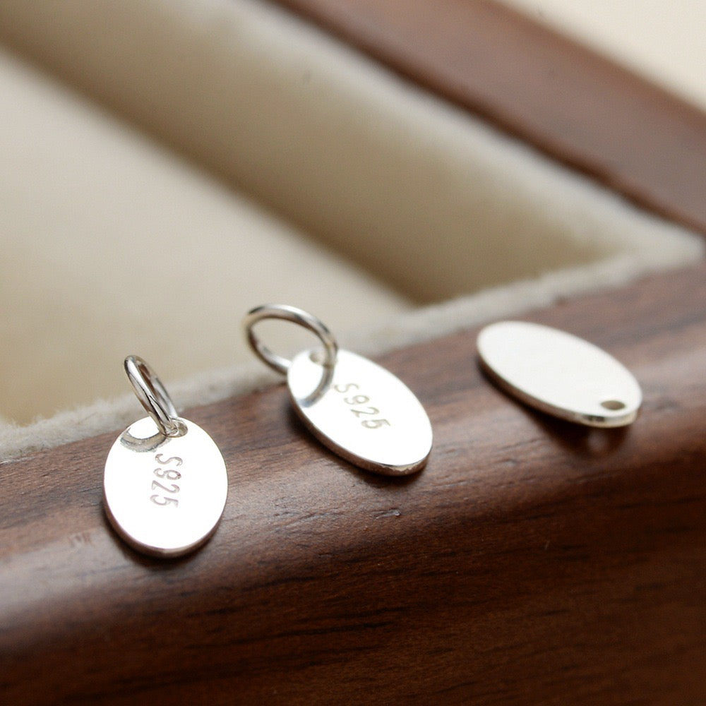 S925 Sterling Silver Oval Pendant