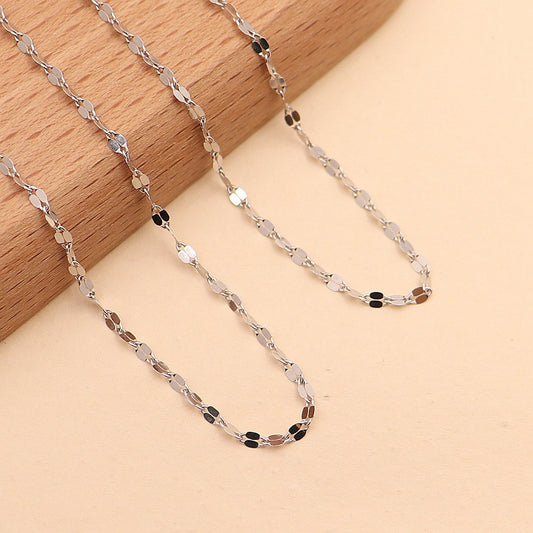 S925 Sterling Silver Tile Chain