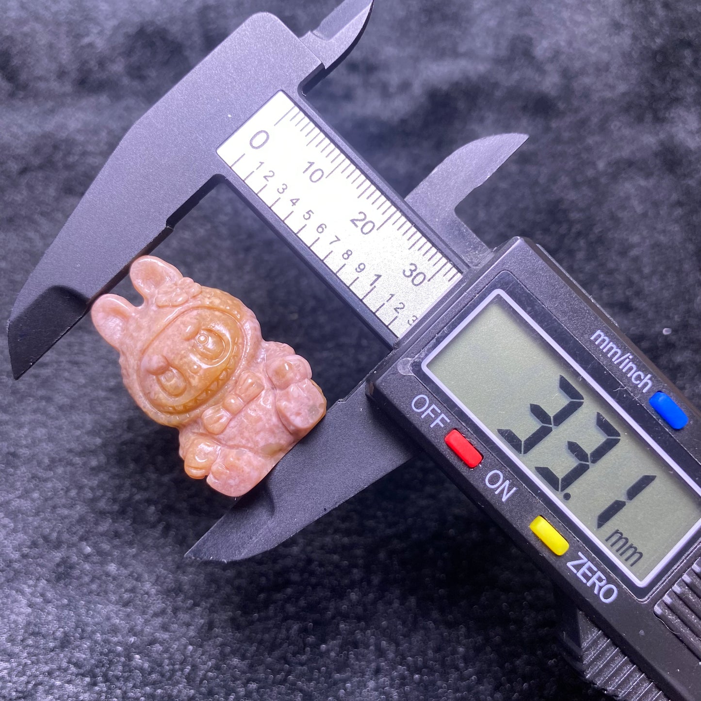 Natural Alashan agate labubu charms